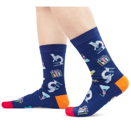 Zmart 2024 Teacher Appreciation Gifts for Males and Females, Science Teacher Birthday Holiday Back to School Graduation Gifts Scientist Gifts Socks