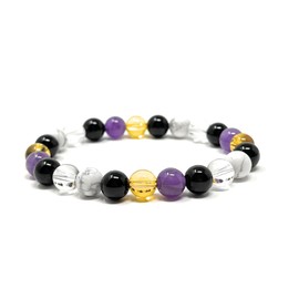 Pain Support Power Bead Bracelet - Quality Crystal Gemstone Bracelet - Includes Soul Cafe Gift Box and Information Tag