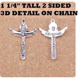 Fashion Jewelry CHRISTIAN RELIGIOUS CROSS JESUS CRUCIFIX PRAY Pendant On 925 Silver 26" Necklace
