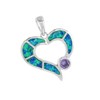 The New Sterling Silver Open Heart Pendant With Opal &