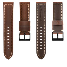 TStrap Correa de reloj de piel para hombre, correa de reloj clásico gruesa y suave, pulsera de reloj inteligente, repuesto Montre, 20 mm, 22 mm, 24 mm