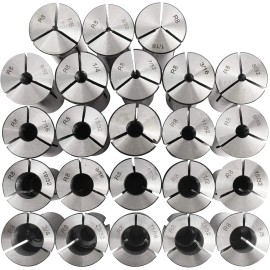 8milelake 23 Piece R8 Collets Set 1/16" to 3/4" for Bridgeport High Precision Hardened