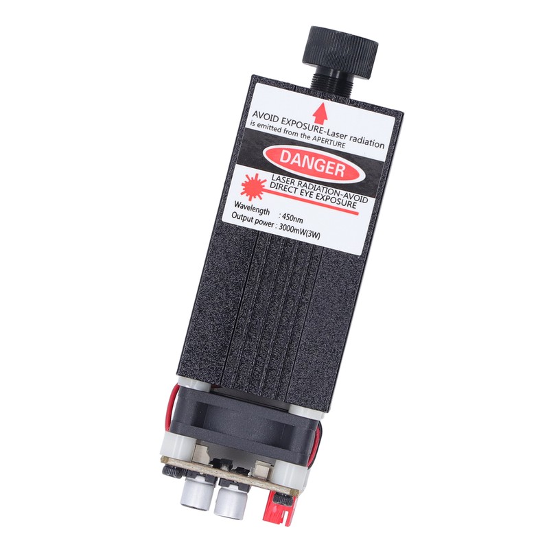 3W Engraving Laser Module 450nm Blue Light Focusable Fast Heat