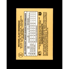 Mike Henneman Hand Signed 1987 Donruss Rookies Detroit Tigers Autograph