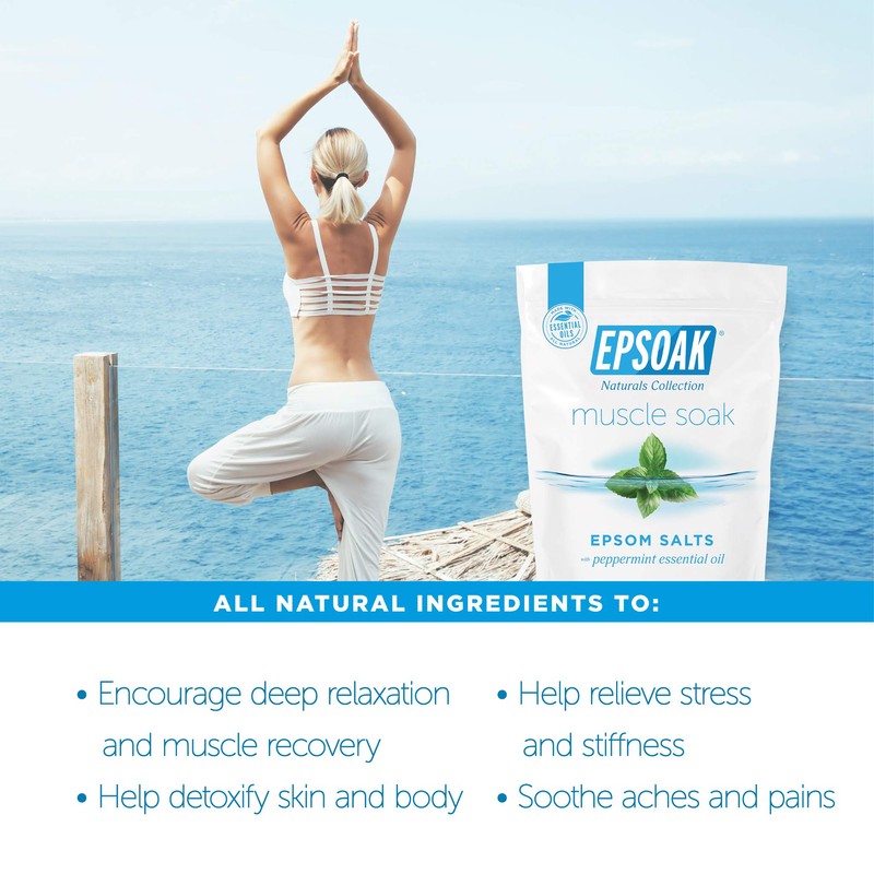 Epsoak Epsom Salt 2 lbs - Muscle Soak Bath Salts