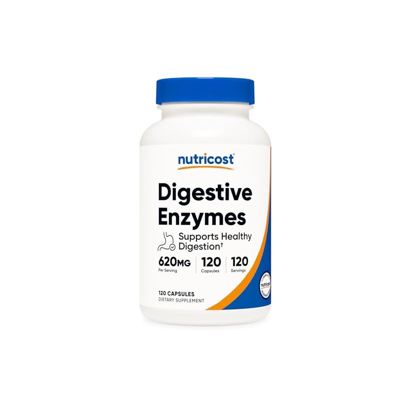 Nutricost Enzimas Digestivas 620 mg 120 cápsulas