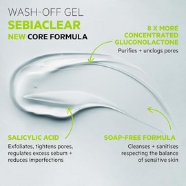 SVR Sebiaclear Gel Moussant Limpiador Facial y Corporal para Piel Mixta, Grasa y con Tendencia al Acn  Con cido Saliclico y Gluconolactona  Sin Jabn  