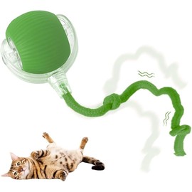 Juguete Eléctrico para Gatos y Perros - Pelota Rodante Automática, Material Duradero (Verde)