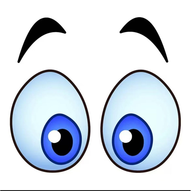 Decorative DIY Cartoon Eye Car Stickers 2-piece Set of Vinyl