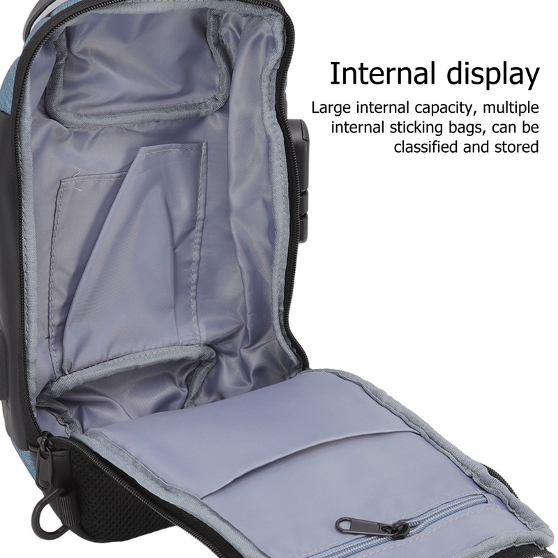 Sling Bag Waterproof Anti Theft with Combination Lock Anti Scratch