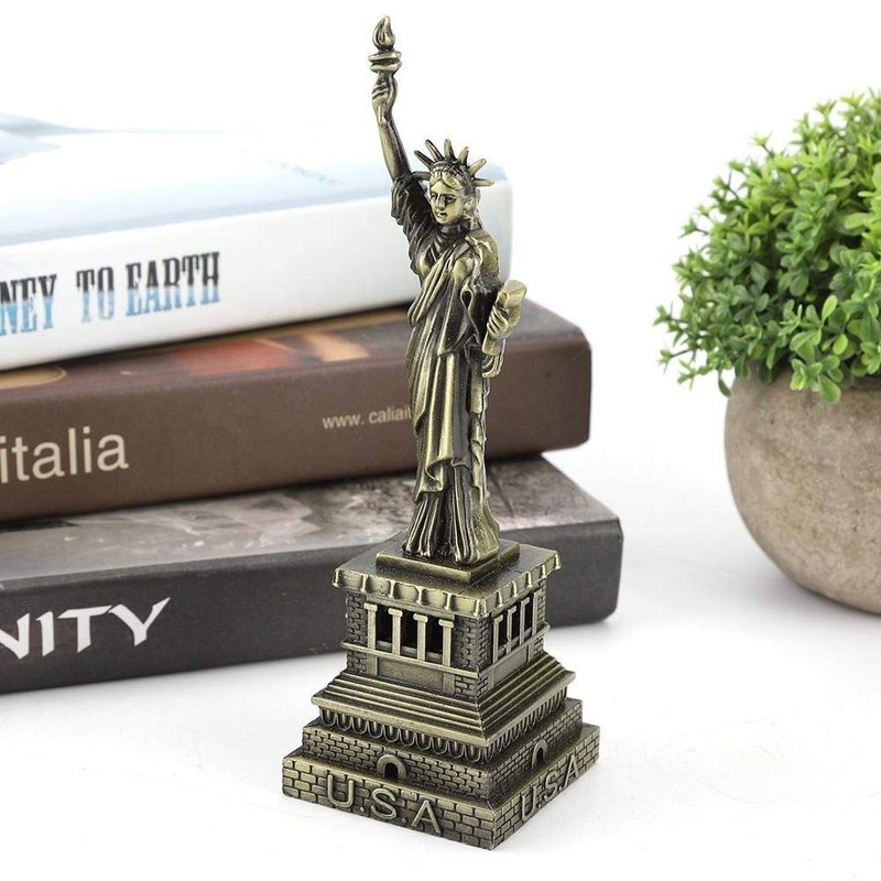 Broco Statue Of Liberty Metal Building Model Desk Decoration Gift