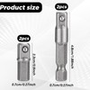 BOHUIZ 4 Pack 1/4 Hex to Socket Adapter, Impact Socket