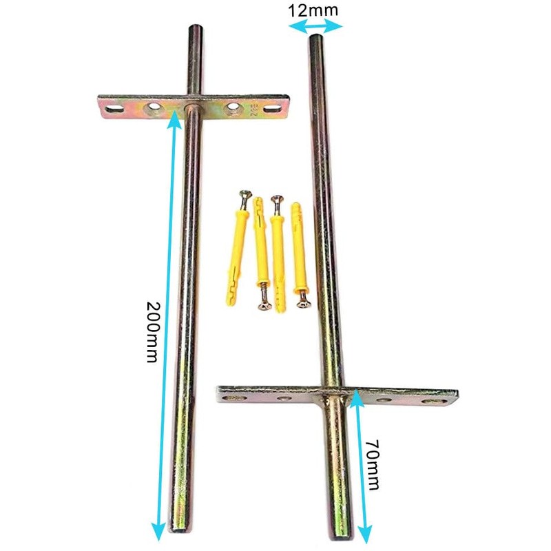 B&Z Heavy Duty Long Concealed/Invisible/Hidden Floating Shelf Support Brackets Pair