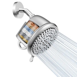 PWERAN Filtered Shower Head COMBO, High Pressure Showerhead 8 Modes Quick Installation 10-Stage Shower Filter, Water Softener Shower heads for Hard Water 99% Remove Chlorine Reduces Dry Skin & Hair