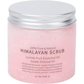 Exfoliante Corporal Y Facial de Sal del Himalaya, Exfoliante Cálido para Exfoliar, Exfoliante Corporal Y Facial para Piel Hidratante, Eliminación de Piel Muerta (12 Oz)