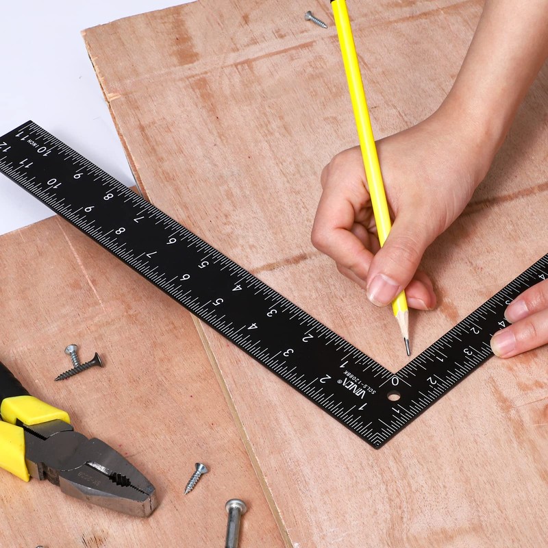 VINCA Carpenter Framing L Shape Square, SCLS-1208BK 8 inch x