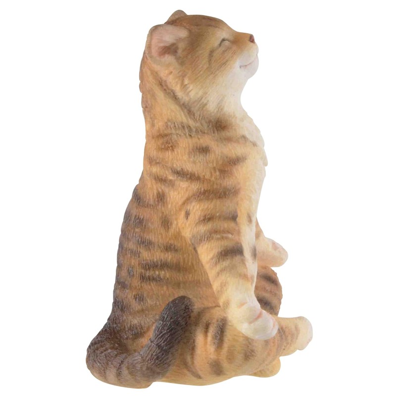 Yoga Cat in Lotus Seat, Made of Artificial Stone, Coloured