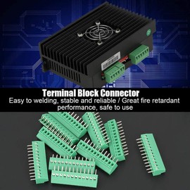 Wifehelper 10 Pieces/Set 12 Pin 2.54 mm Pitch PCB Screw Terminal Block Connector Stable High Quality Green PCB Universal Screw