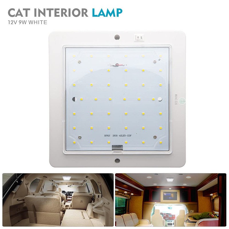 Riloer 12V 9W Interior LED Roof Light Ceiling Light Spot