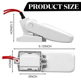 Landhoow 4 Pcs Automatic Boat Bilge Pump Float Switch, 12v 24v 32v Bilge Float Switch Moisture Tight Seals for Automatic Electric Water Pump Accessories Ignition Protected (White)