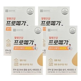 Chong Kun Dang Health Promega Altige Omega 3 Vitamin D 430mg x 60 capsules 4 boxes HIS / 종근당건강 프로메가 알티지 오메가3 비타민D 430mg x 60캡슐 4박스 HIS