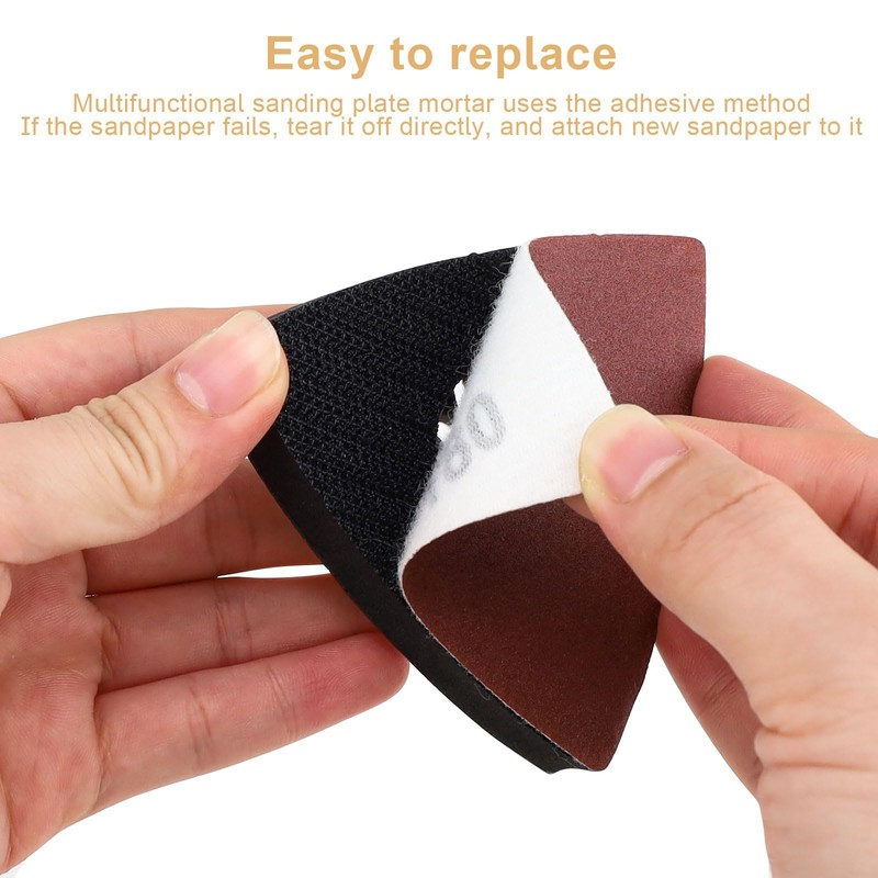 0XBIT Triangle Sanding Disc, 4 Pieces 80 mm Sandpaper Triangle