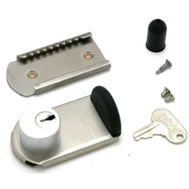 Nippon Lock Service FN-469 Fastener Lock for Sash Window Security Lock Silver with Key