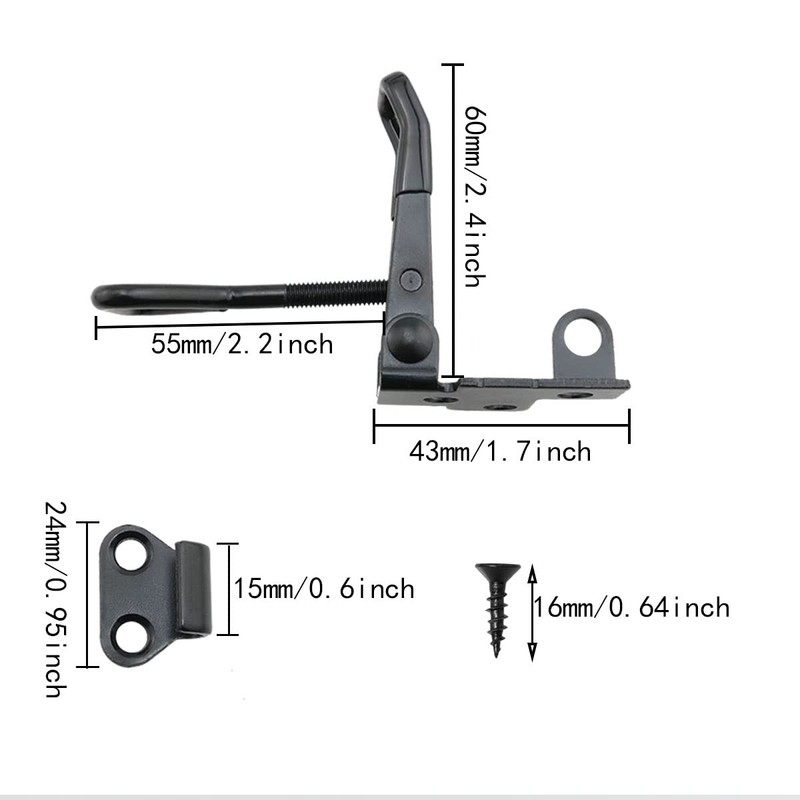 Toggle Latch Clamp ITROLLE 2 PCS Black Small Adjustable Metal