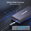 M.2 NVME SSD Enclosure, USB 3.2 Gen2x2 20Gbps Hard Drive