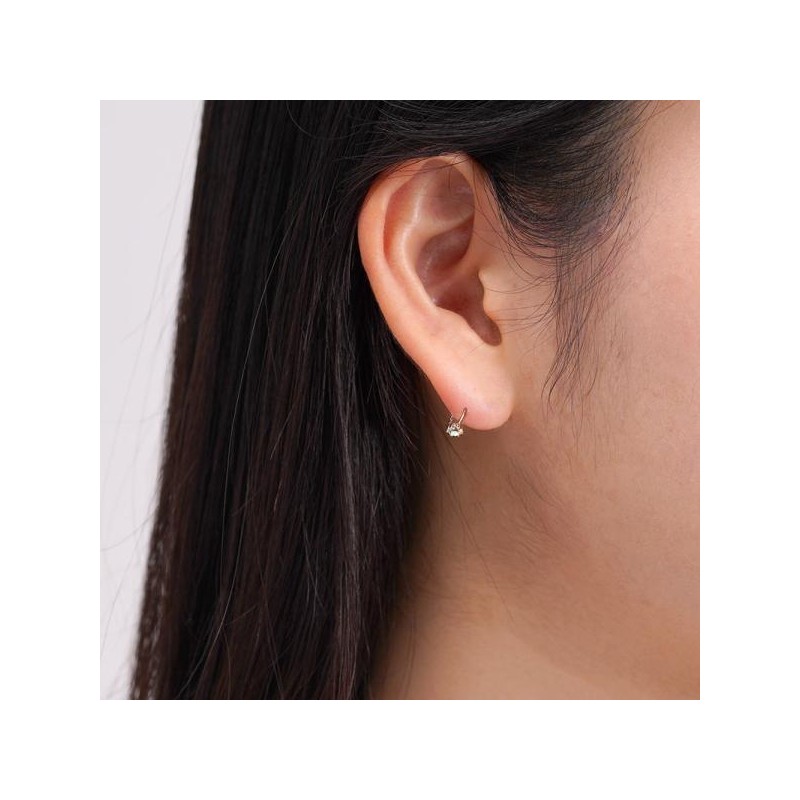 OST Basic Opal One Touch Silver Piercing (OTEP24706NWS) White /