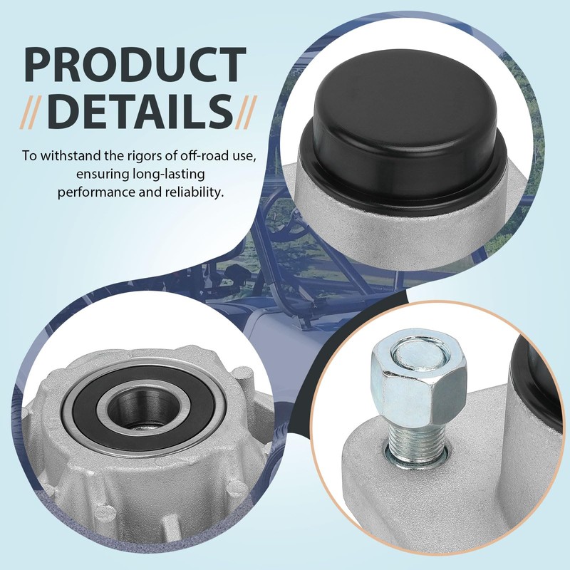 2Pcs Front Wheel Hub Assembly & Bearings Compatible with Club