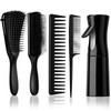 Juego de 5 Cepillos para Cabello Rizado, Desenredante y Peine