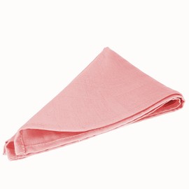 Elegant Napkins Set / 3 Fabric Napkins in Pink/Pink Square 45 cm x 45 cm - Table Cloths / Mouth Cloth