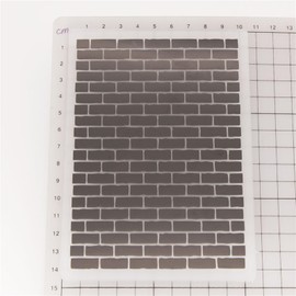DIYology Bricks Texture Plastic Embossing Folders for Cards Making Bricks Wall Embossing Stencils for DIY Paper Crafts Scrapbooking Polymer Clay Texture Tempalte Decoration