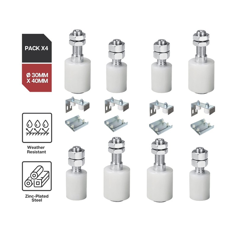 DOJA Industrial | Nylon Sliding Castors | 30 mm x
