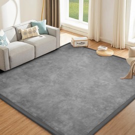 ILPEOD Baby Play Mat 1.2" Thick Memory Foam Nursery Rug Area Rug, 9’2” X 6’7” Yoga Mat Playmat Crawling Mat for Baby,Toddlers, Infants, Kids,Floor Mat Tatami Mat for Living Room with Non-Slip(Grey)