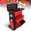 D SOLUTIONS Rolling Tool Box, 3-Drawer Stackable Garage Organizer Storage