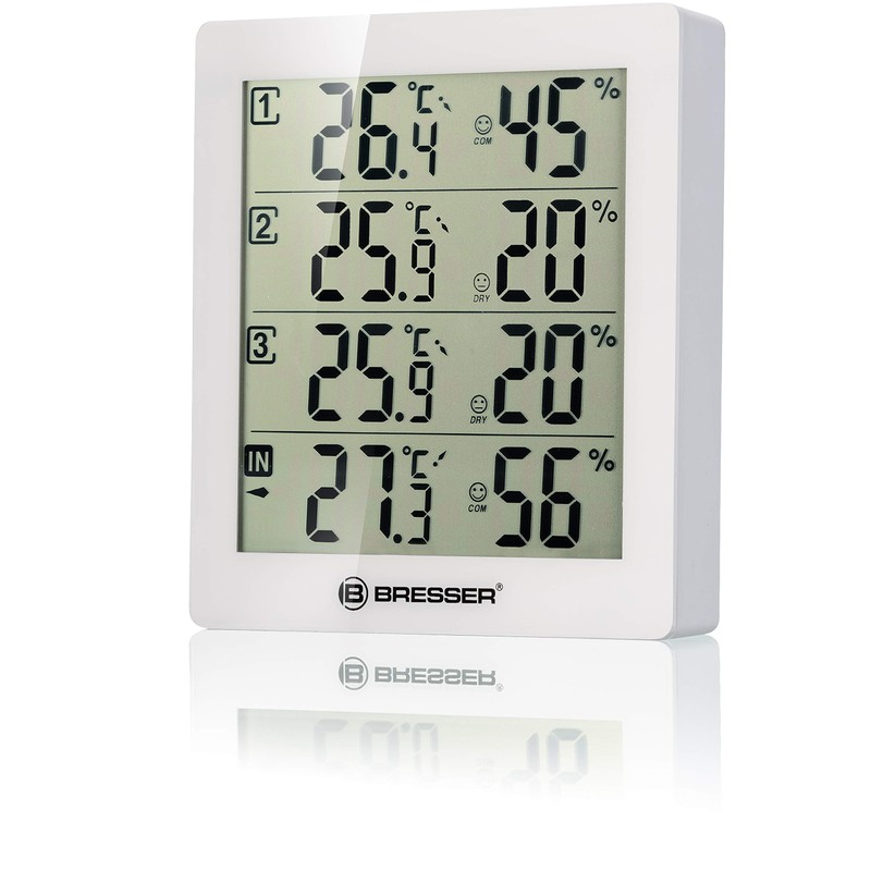 Bresser Temeo Hygro Quadro Thermometer with 3 Outdoor Sensors