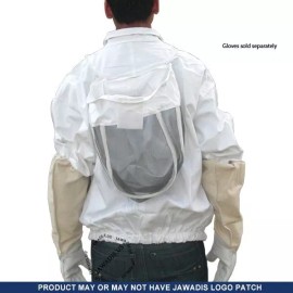 Jawadis USA Heavy Cotton Beekeeper Jacket 3XL - White with Removable Veil
