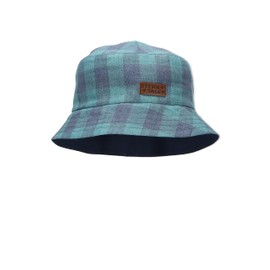 Sterntaler Boys Fishing Hat Checked Blue Hat, blue