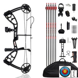 Lanneret Compound Bow and Archery Sets - Right Hand Archery Compound Bows 30-70 lbs Draw Weight Adjustable for Youth，Adults and Beginners，Hunting Bow Kit for Beginner.