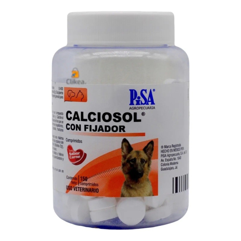 Calciosol 150 Tabs Pisa Calcio Con Fijador Perro Gato