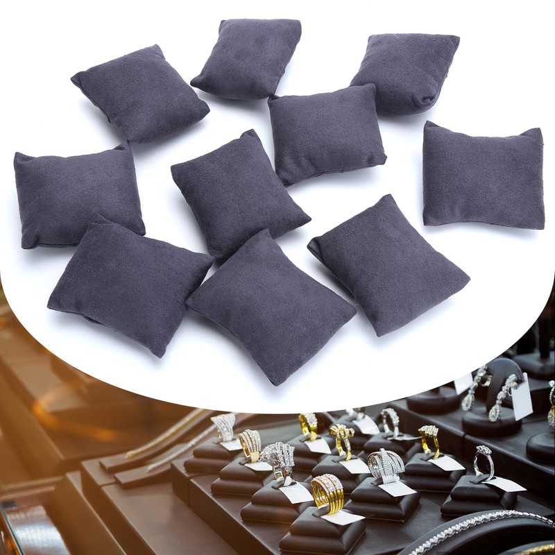 10pcs Watch Display Pillow Bracelet Holder Jewelry Cushion Accessories Gray