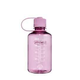 Nalgene Sustain Tritan BPA-Free Water Bottle Made with Material Derived from 50% Plastic Waste, 16 OZ, Narrow Mouth, Cherry Blossom