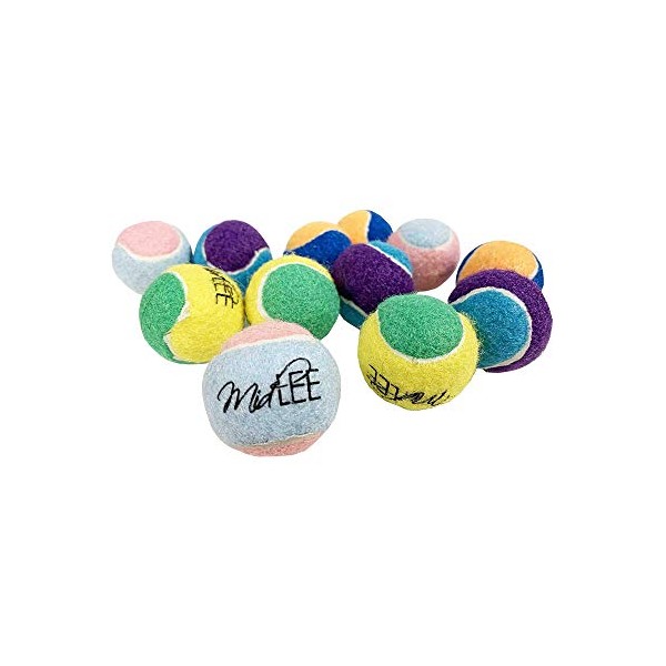 Midlee X-Small Dog Tennis Balls 1.5" Pack of 12 (Assorted,