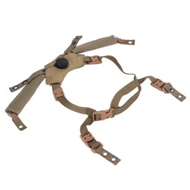 VBESTLIFE Helmet Dial Suspension System, Chin Strap with Adjustable Button, Adjustable Nylon Helmet Accessories for Fast Me Wendy Helmet (Tan)