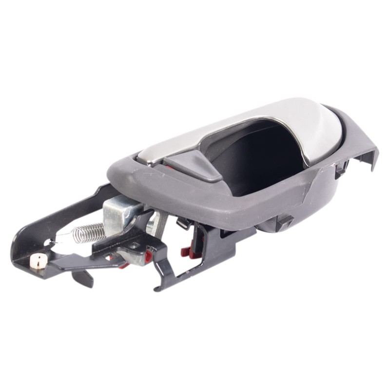 TRQ Left Interior Door Handle Gray Housing with Silver Lever