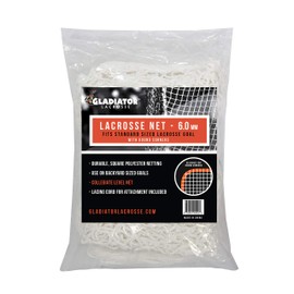 6mm Heavy Duty Replacement Lacrosse Goal Net (Round Corners) 6'x6x7'' for Backyard Goals - Gladiator Collegiate Level