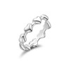 Elaximn Silver Plated Adjustable Heart Ring for Women | Hypoallergenic