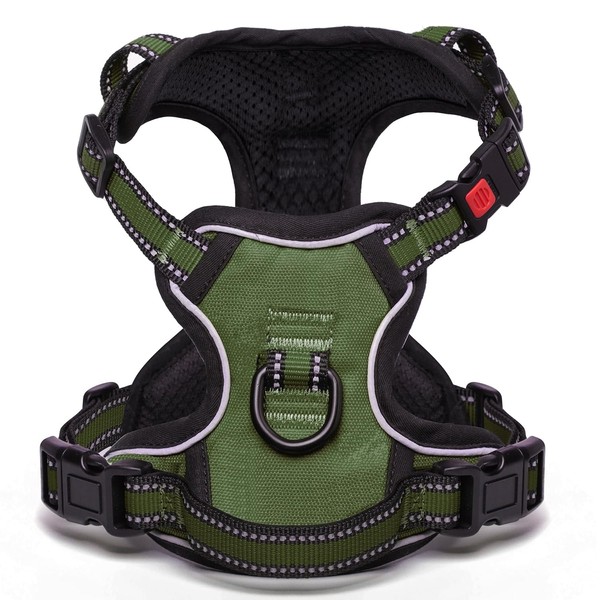BaoCheng Anti-Pull Dog Harness, Small/Medium/Large Dogs, Breathable Mesh, Easy Loading